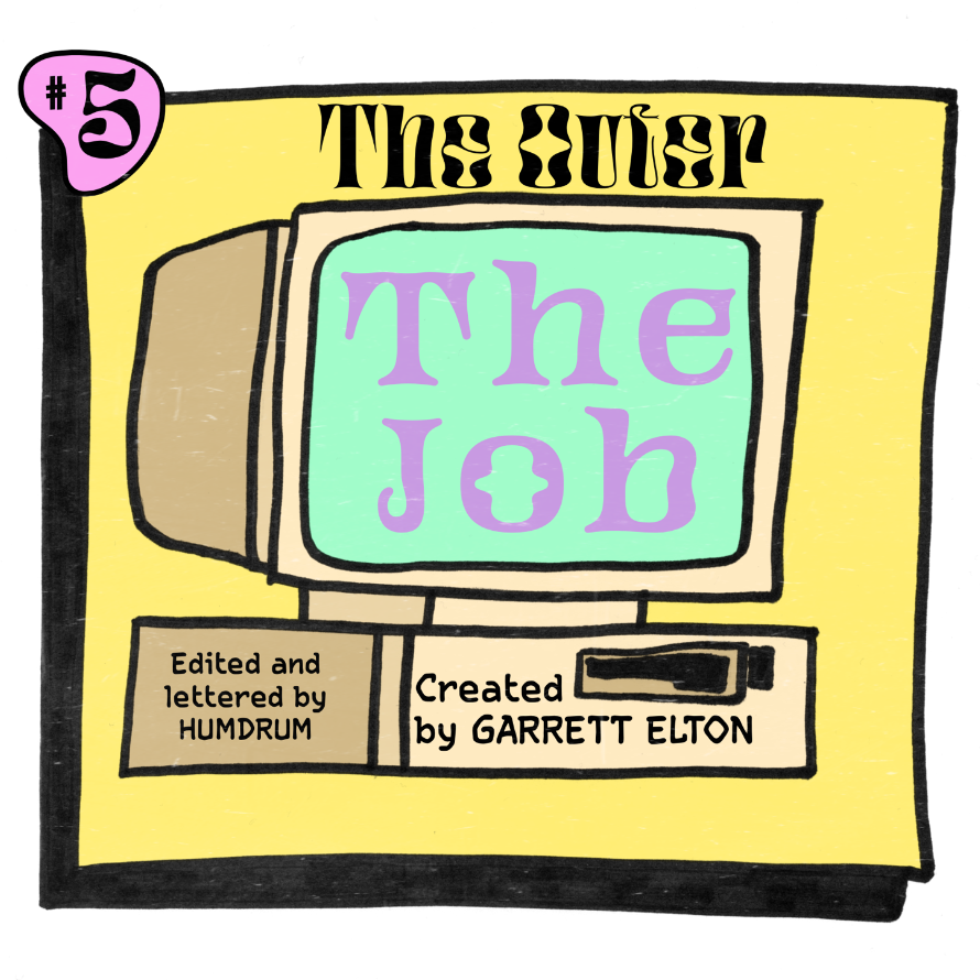 first panel with a computer and the title “the job”