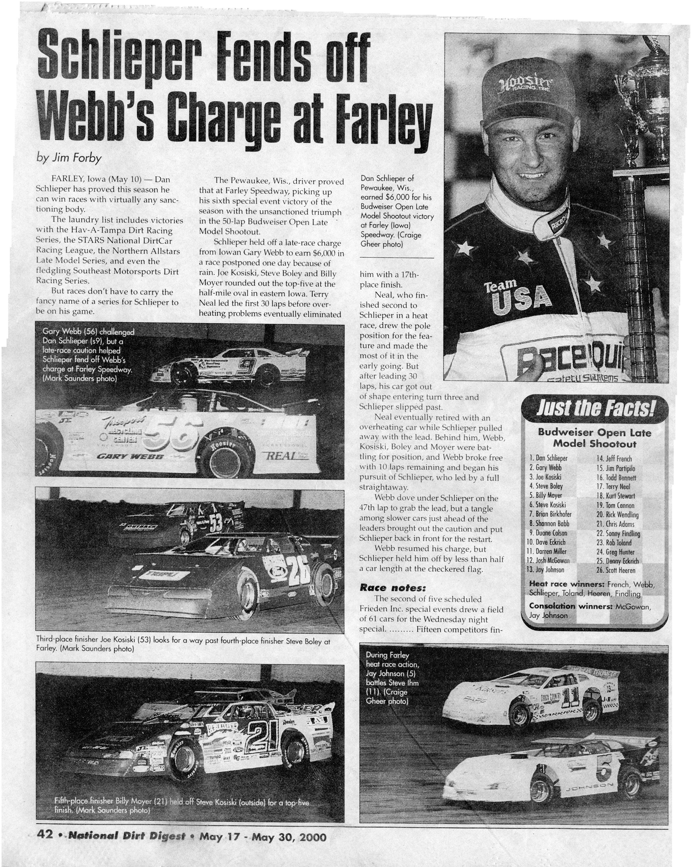 gary webb may 30 national dirt digest