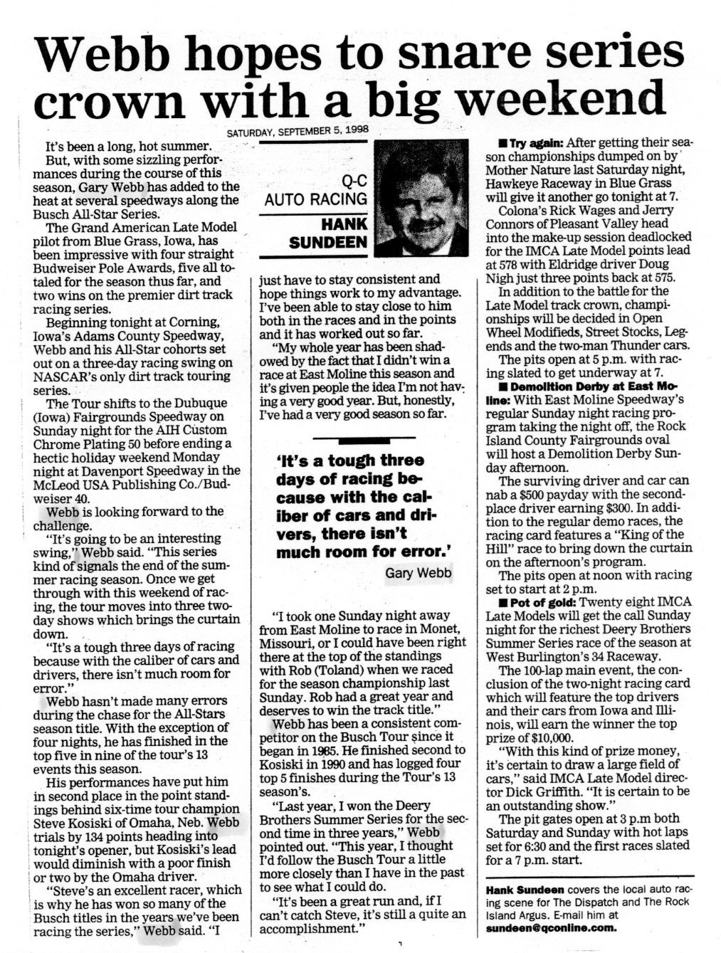 gary webb qctimes sept 5, 1998