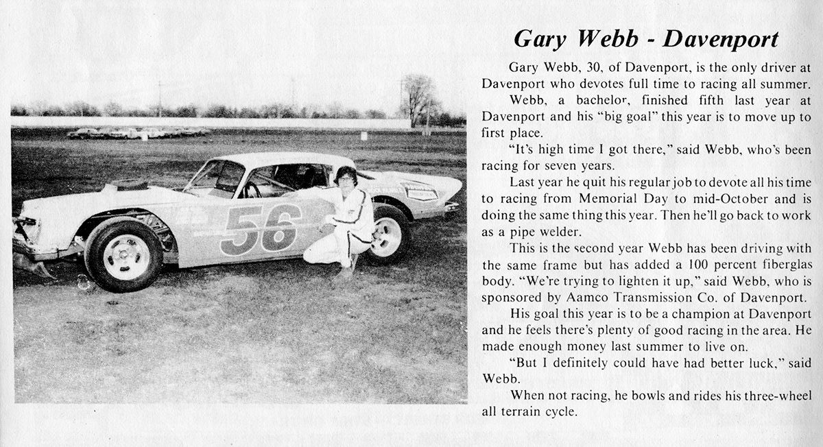 gary webb racing archive 1979 mvf program