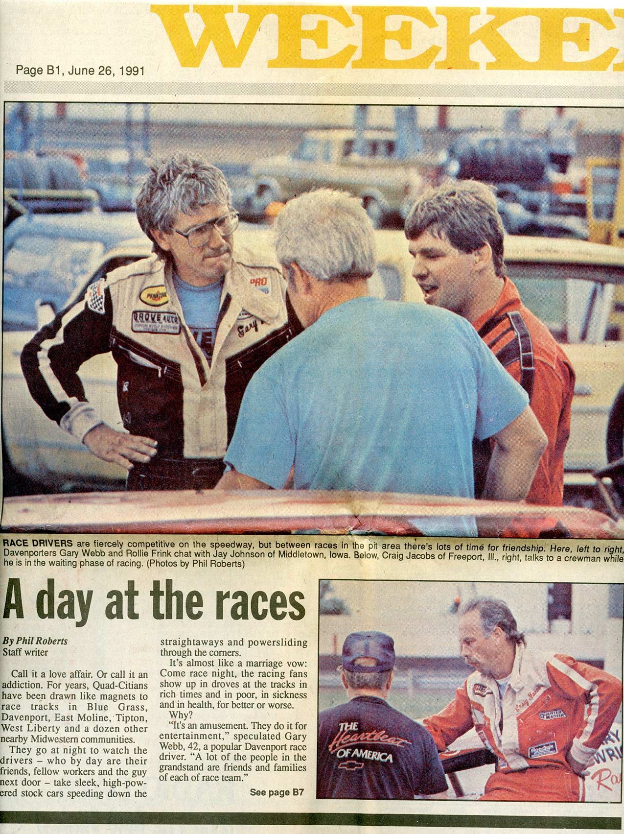 gary webb racing archive 012 the leader davenport june 26, 1991