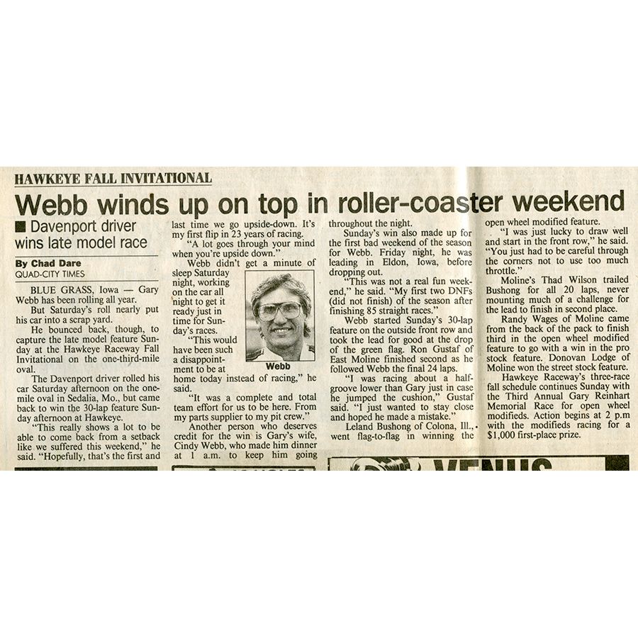 gary webb racing archive 026 qctimes oct3, 1994