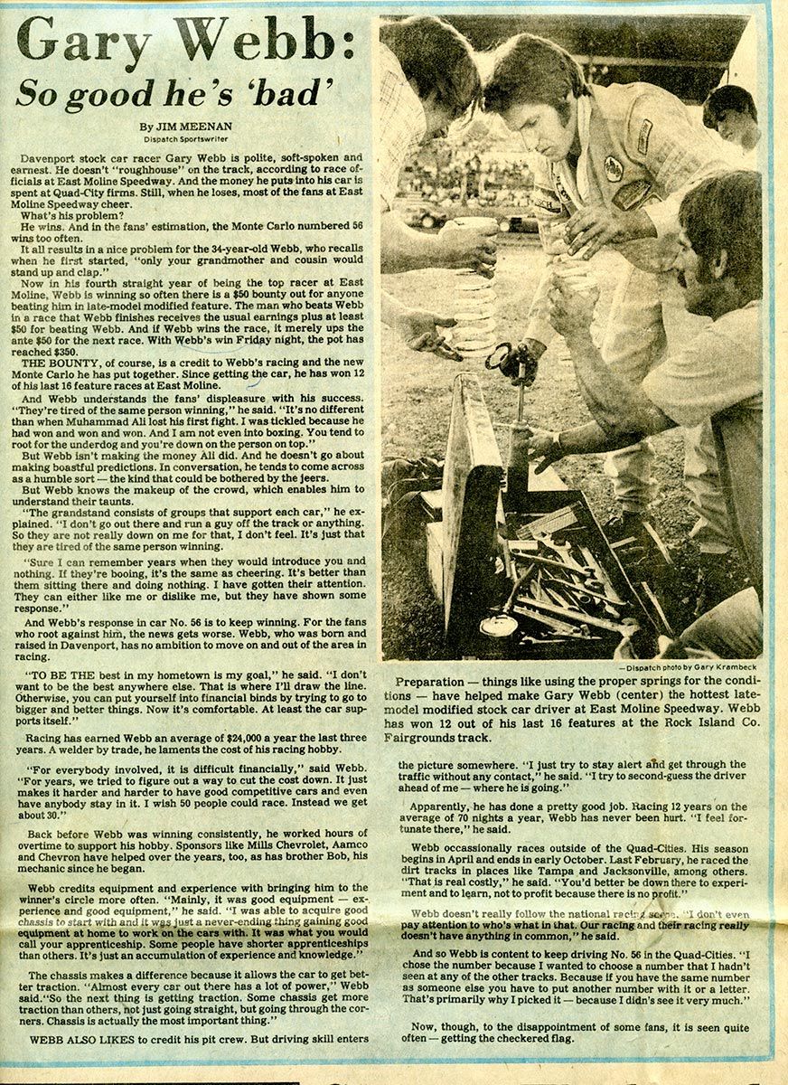 gary webb racing archive 011 daily dispatch moline august13,1983