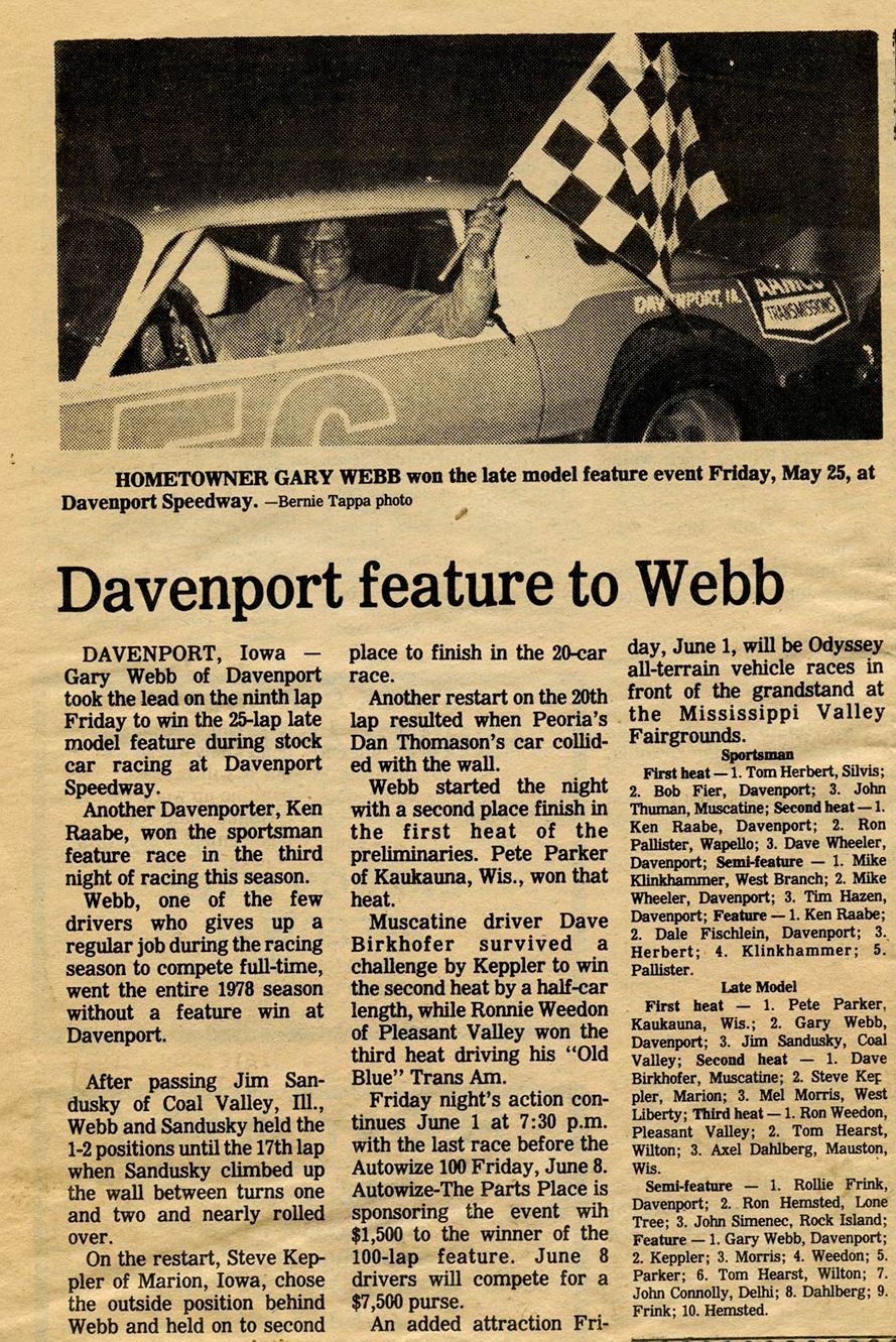 gary webb racing archive 014 hawkeye racing news may 31, 1979