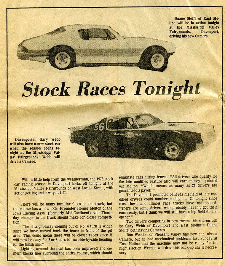 gary webb racing archive 027 qctimes april 16, 1976