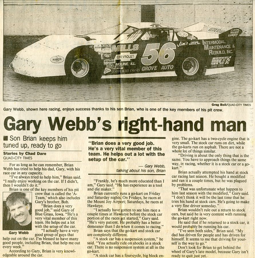 gary webb racing archive 098 qctimes june 18, 1995