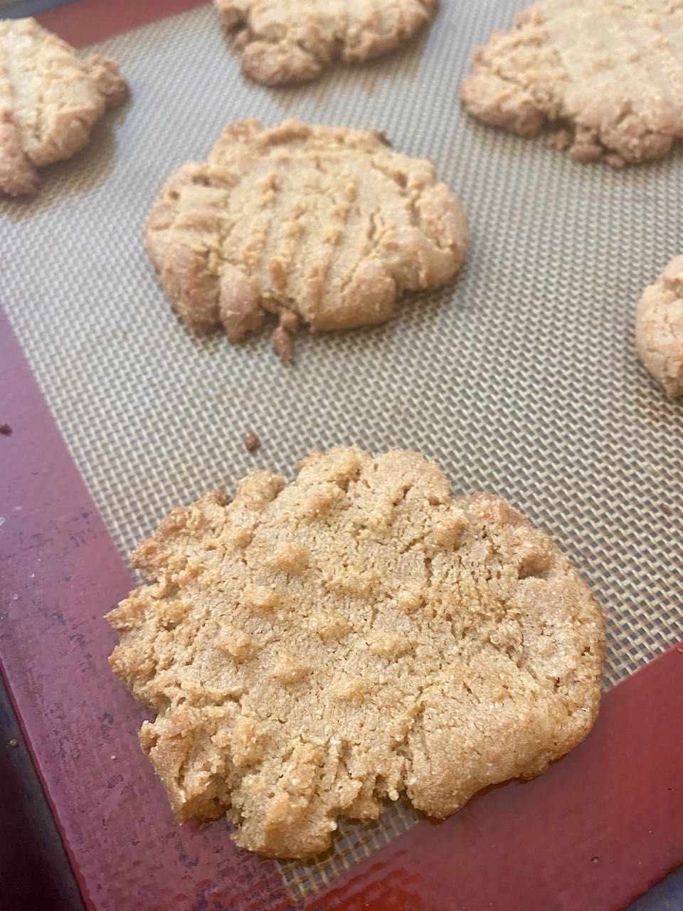 Some of the cookies have some interesting looking cracks in them.