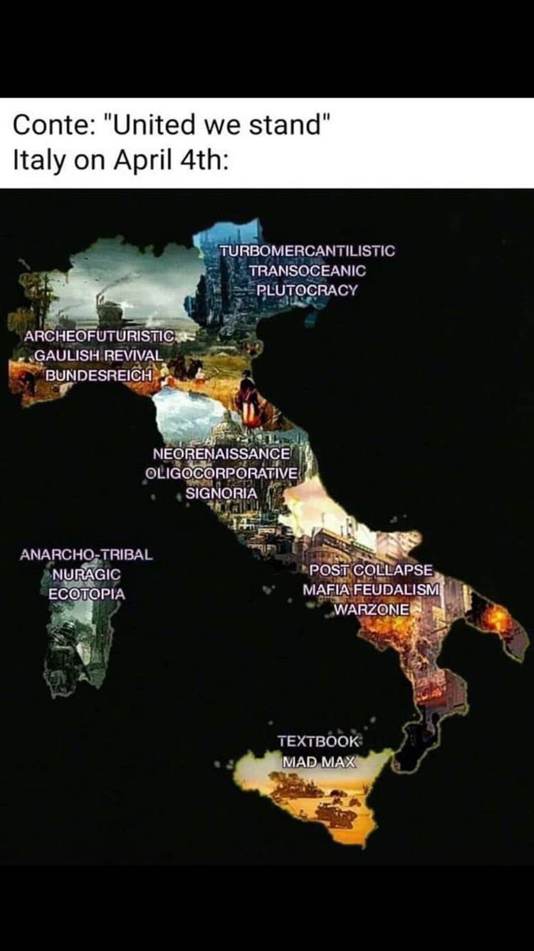 Italy Map April 4th Political Satire