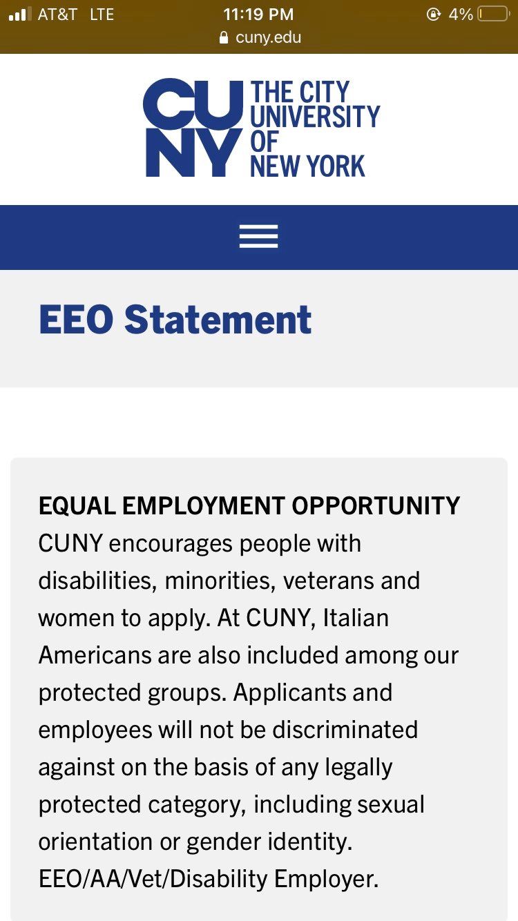 Italians protected by CUNY