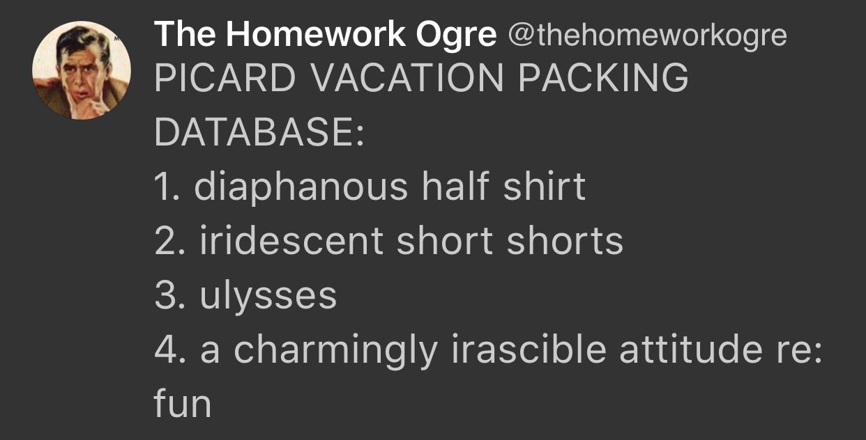 picard vacation packing