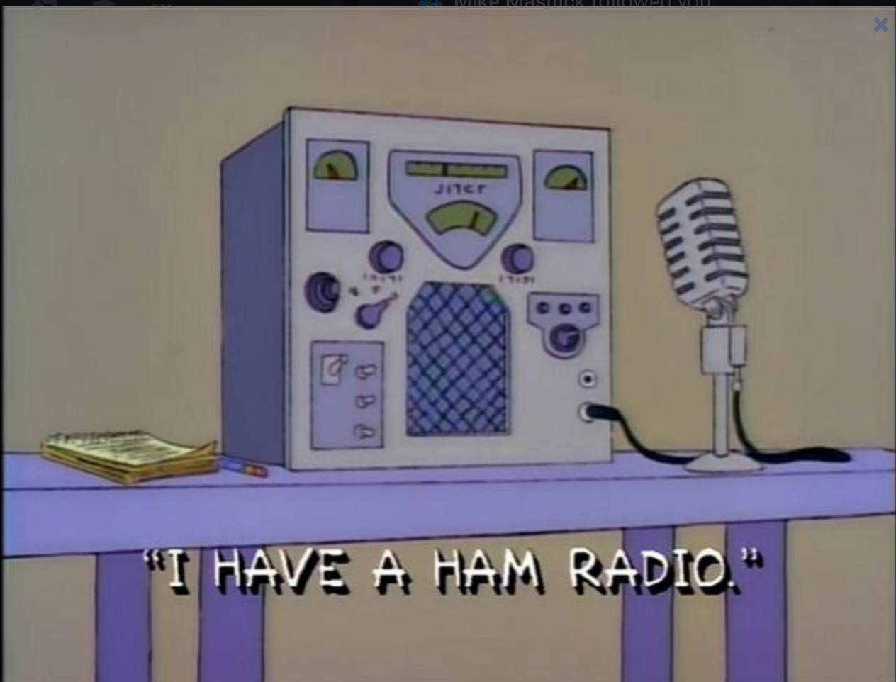 Cartoon Ham Radio Scene