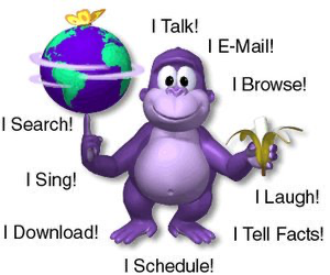 Animated Purple Monkey Character