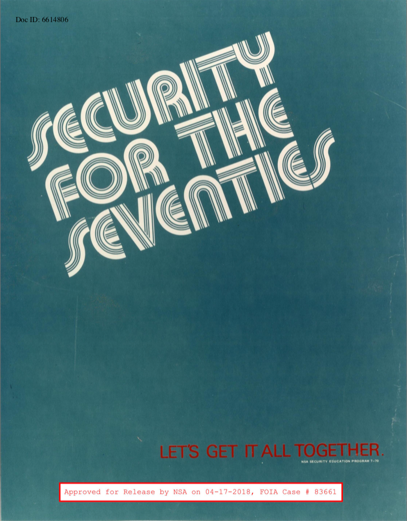 Security For The Seventies Poster