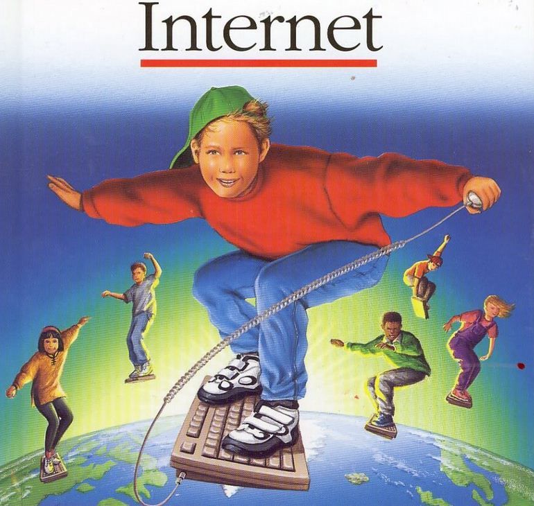 Internet Surfing Keyboard Globe Illustration