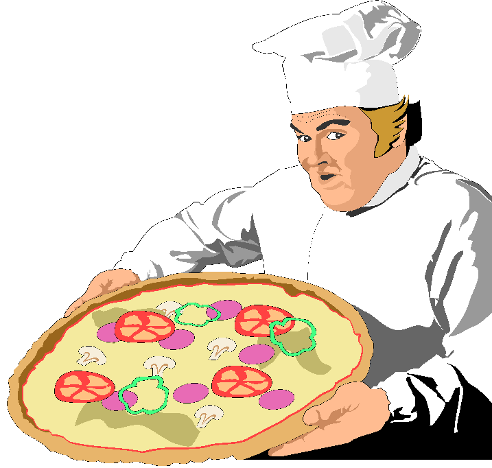 Chef Presenting Pizza