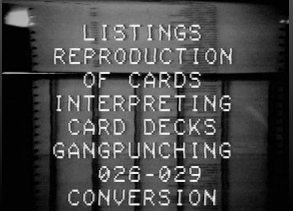 Vintage Computer Card Processing Sign