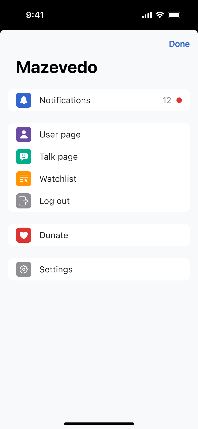 The new profile sheet is accessible yet colorful