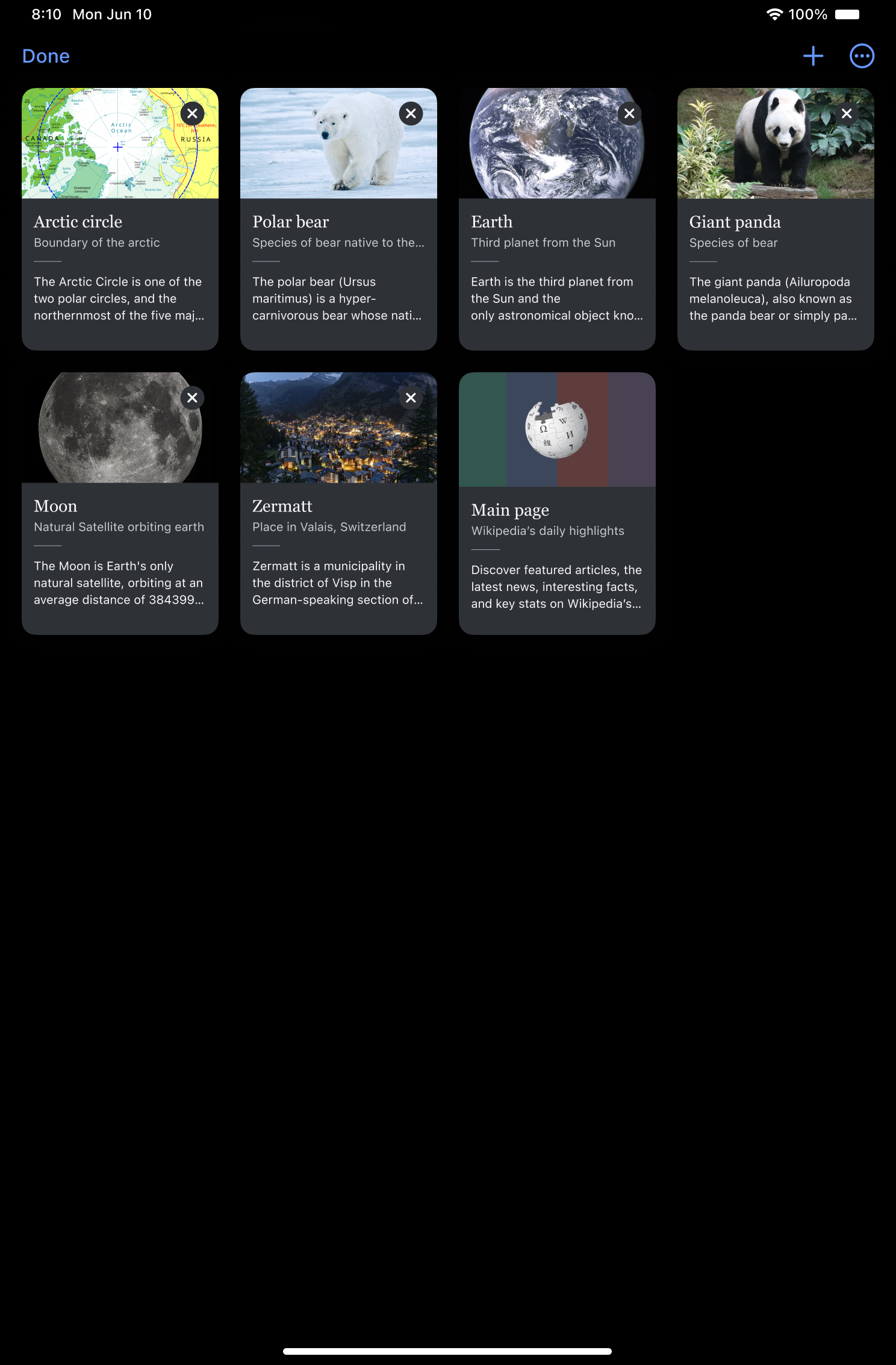 iPad tabs overview