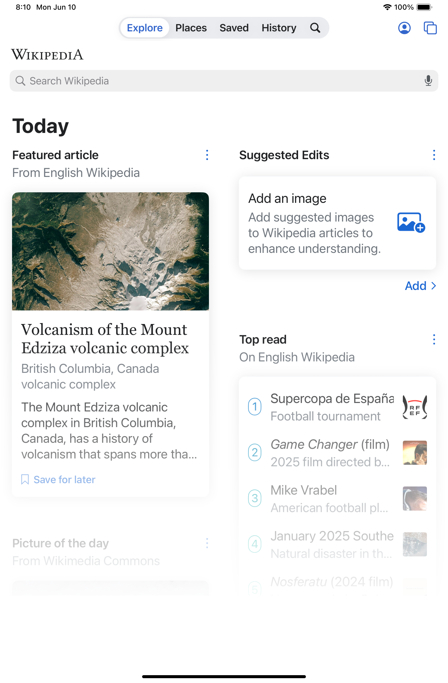 The iPad with the prominent floating tab bar