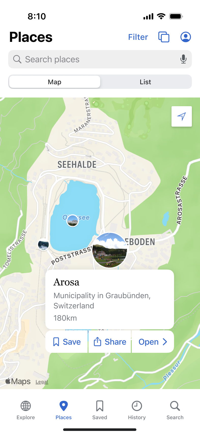 Access from Places
