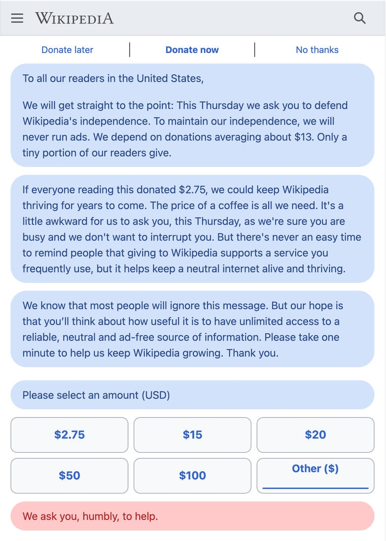 Wikipedia Fundraising – How a simple idea increased Mobile donations by 64%