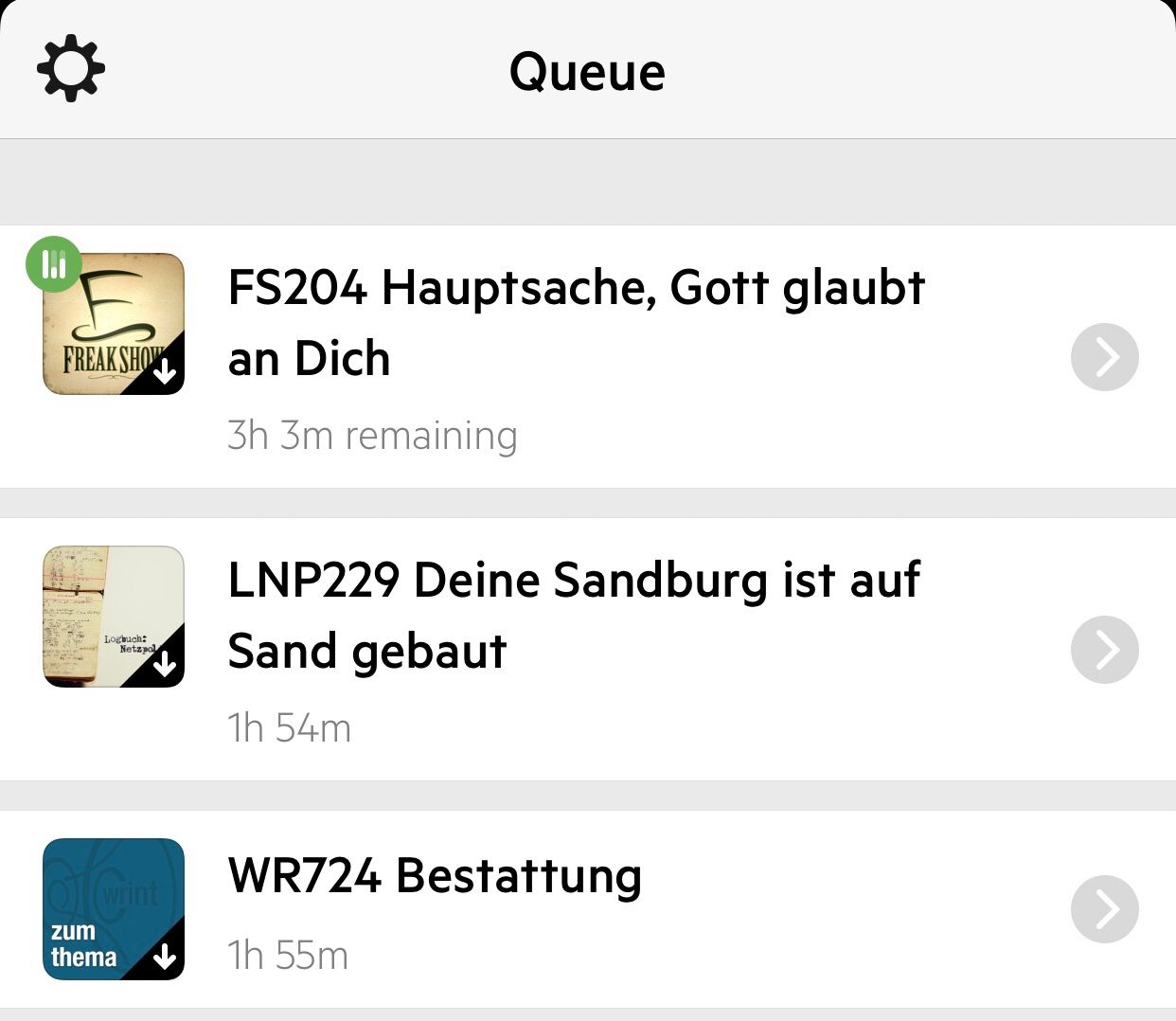Die Queue. Das möchte ich alles demnach hören.