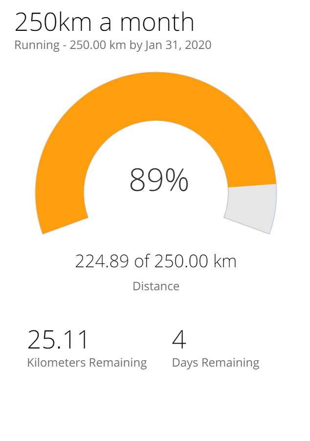 January running target