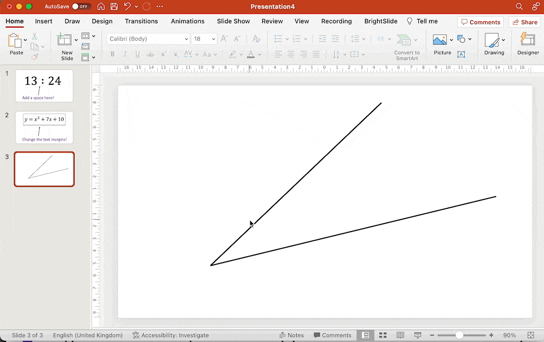 Creating angle markers