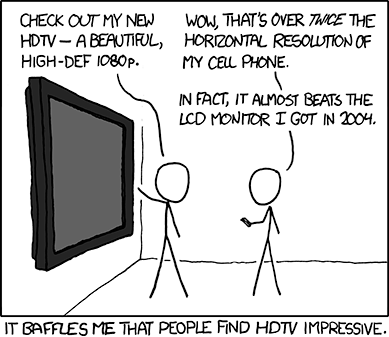 HDTVs are only important due to the content they display.