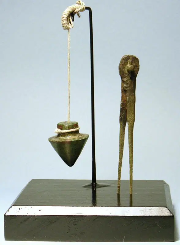 Roman Bronze Surveyor’s Compass and Plumb Bob