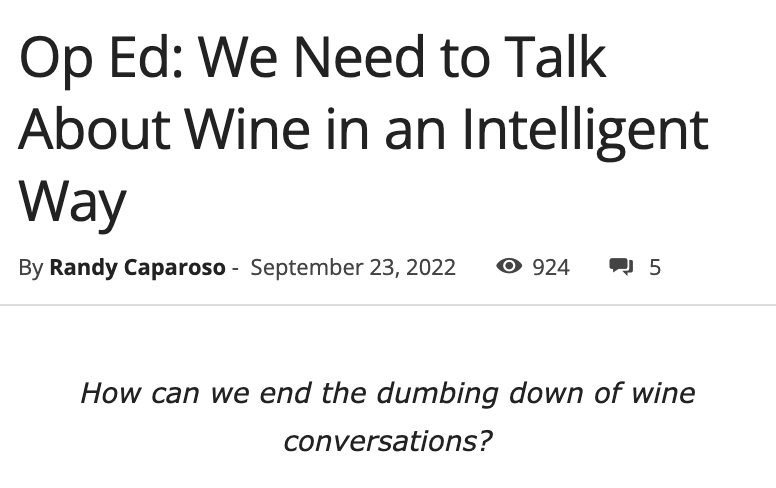 Wine! In an intelligent way!