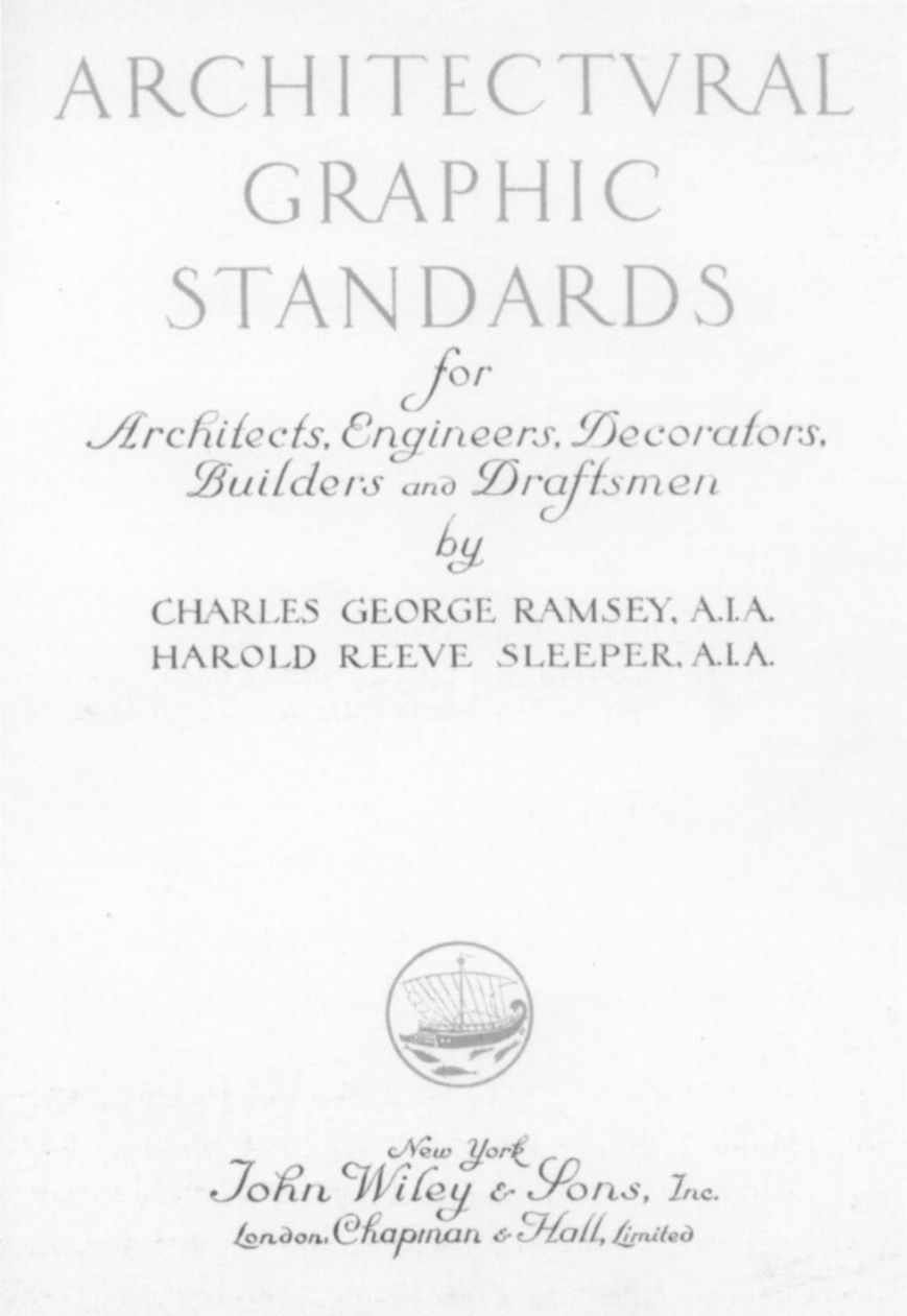 architectural graphic standards, 1932