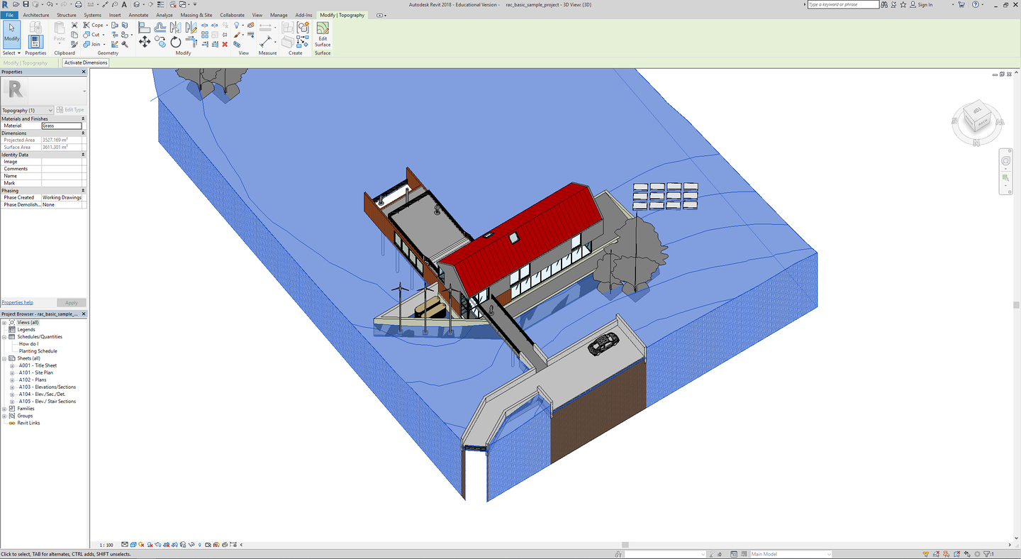 revit sample house