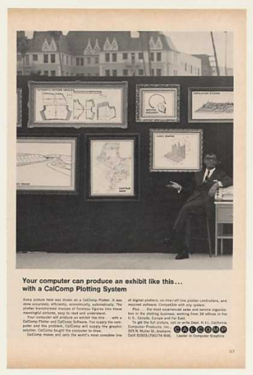 calcomp plotting system ad, 1968