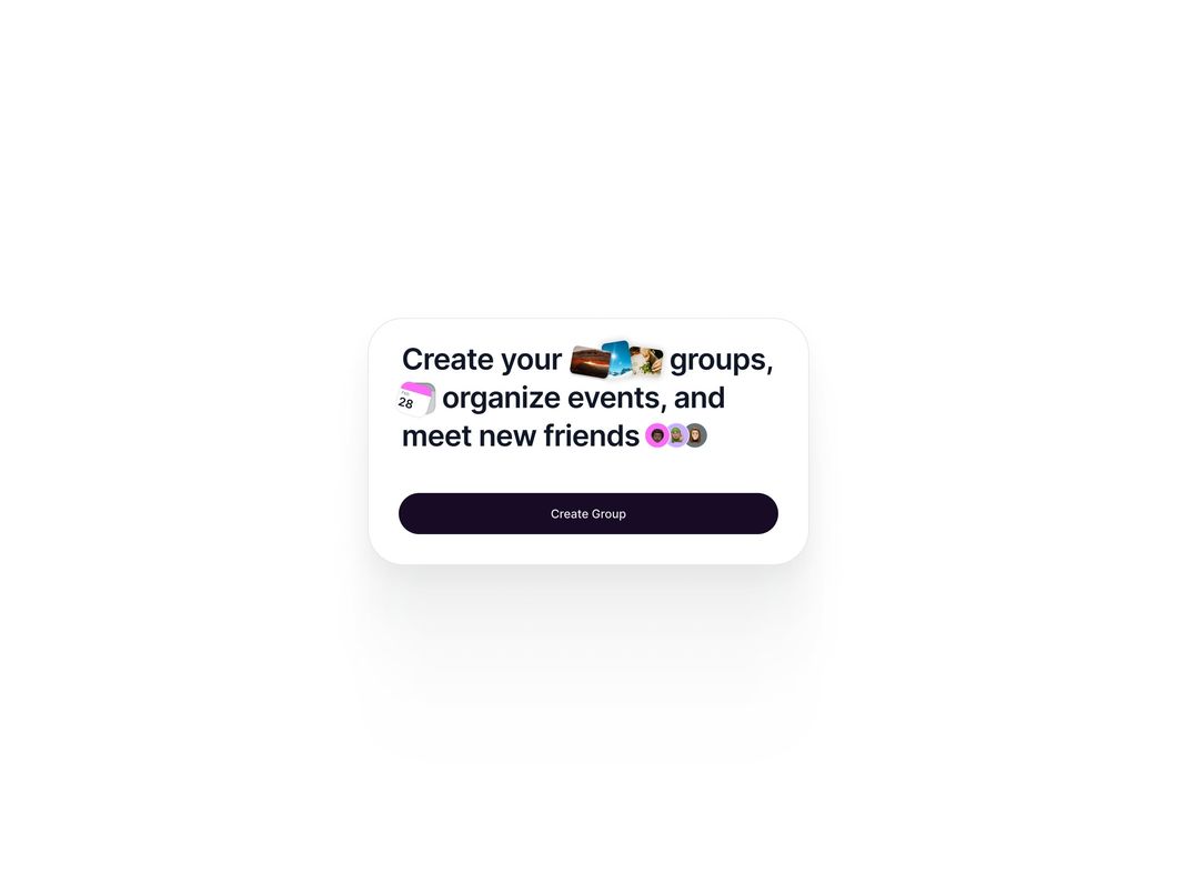 create groups and events
