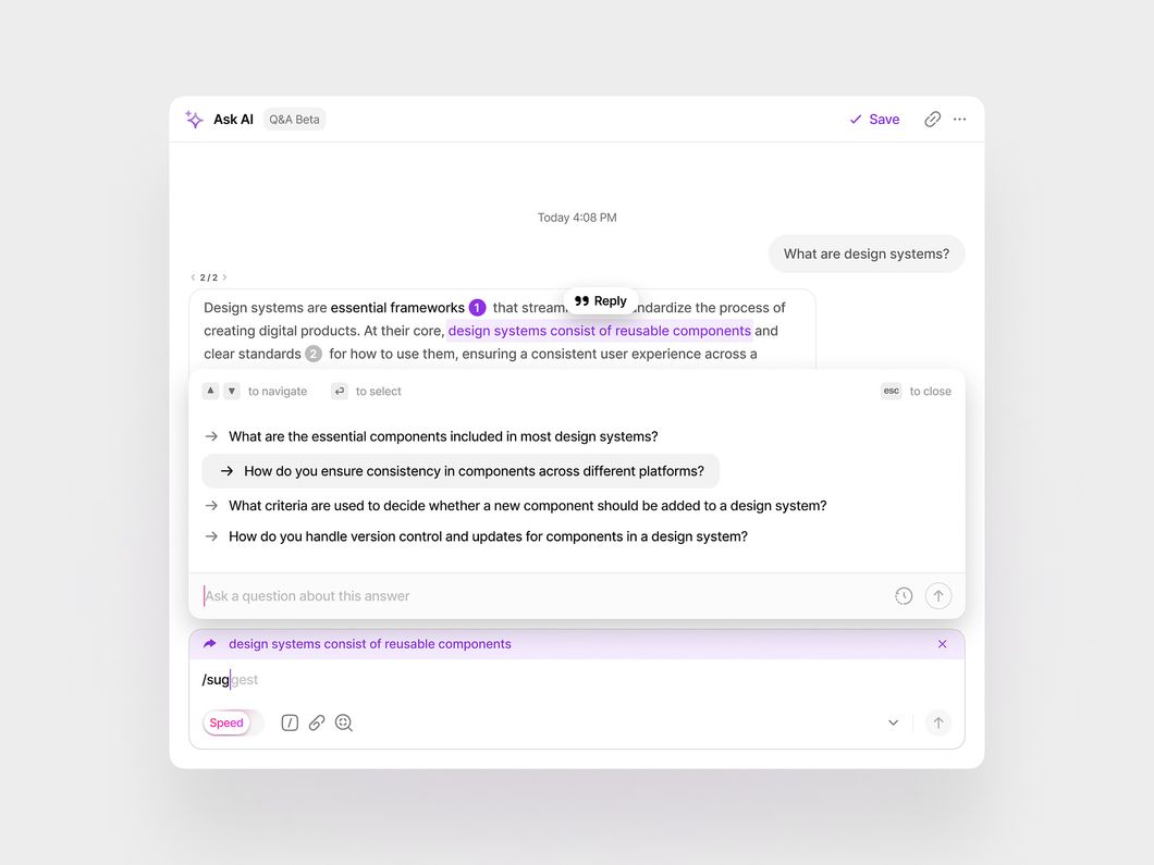 AI Chat Interface in Light Theme