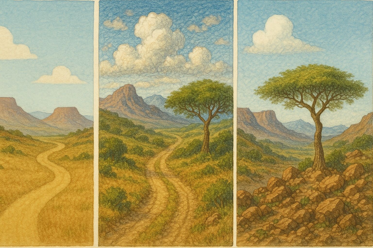Not enough detail on the left, too much focus on one element on the right