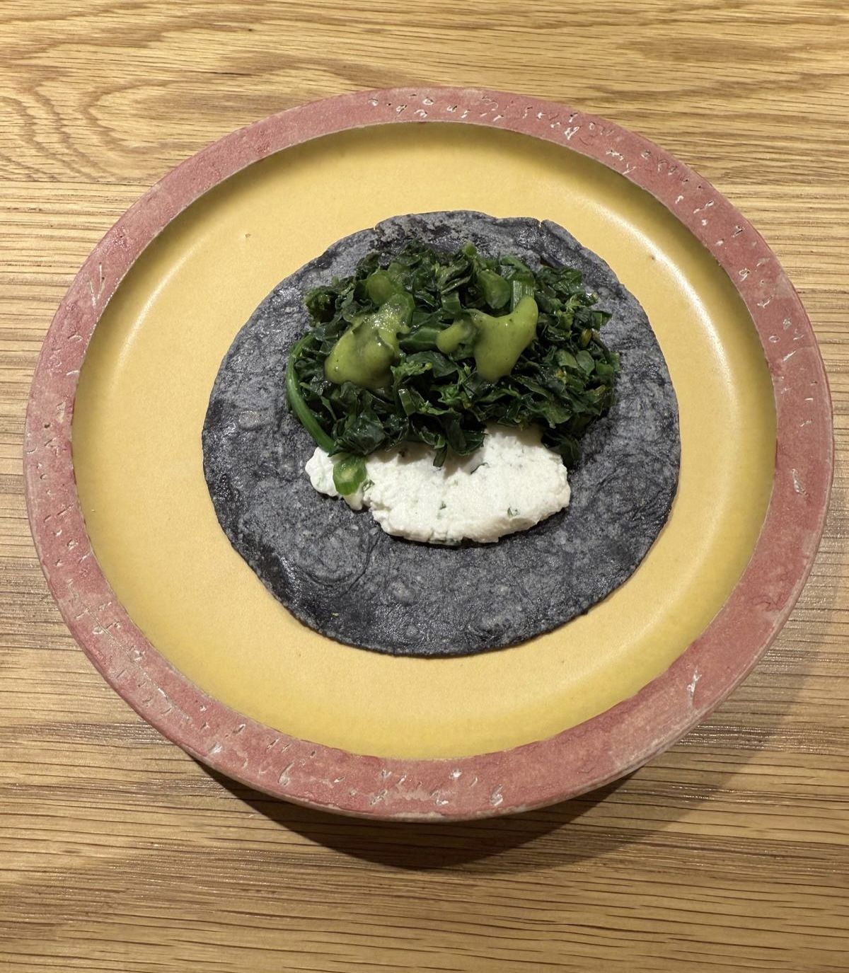 Seasonal greens with goat cheese