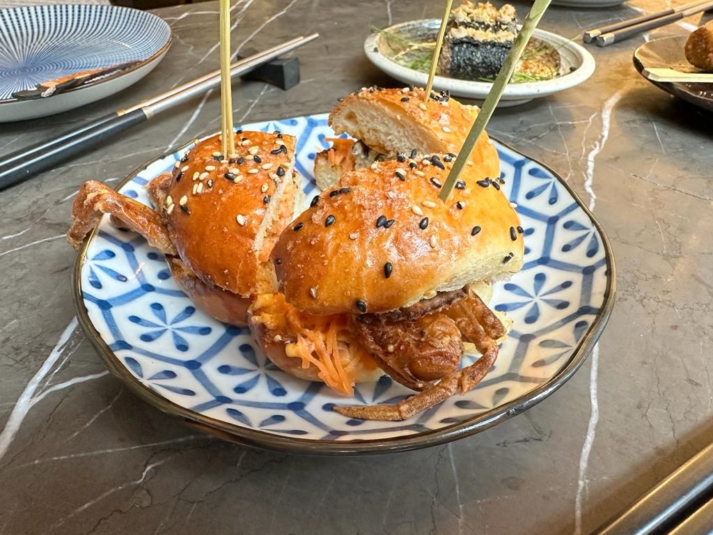 Hokkaido Milk bun with soft shell crab