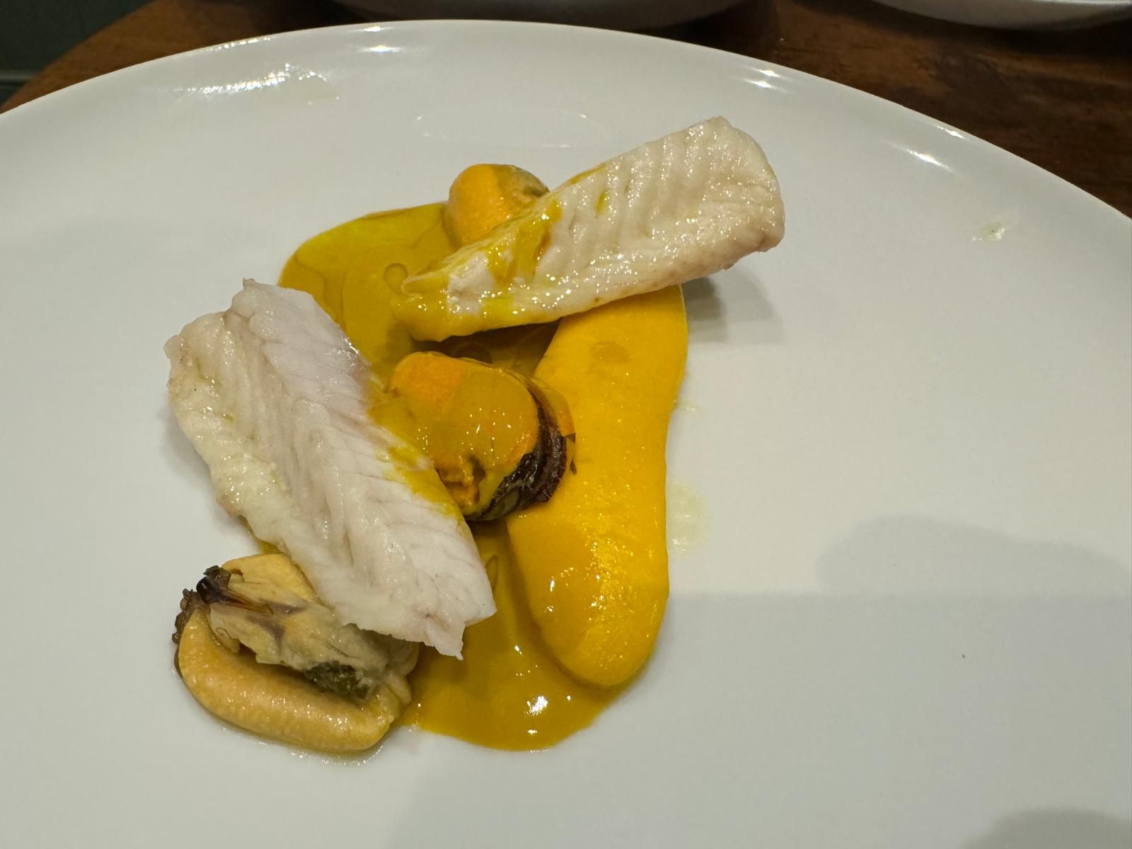 Monkfish, Saffron,Mussels Emulsion