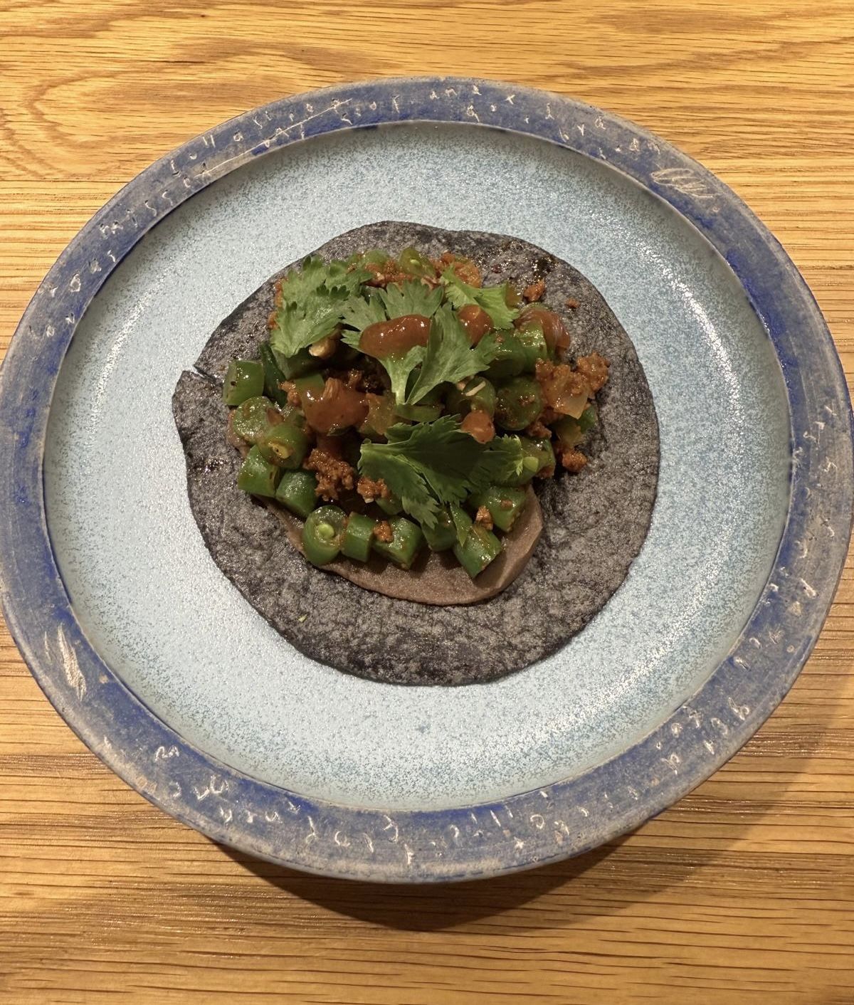 Green beans with chorizo