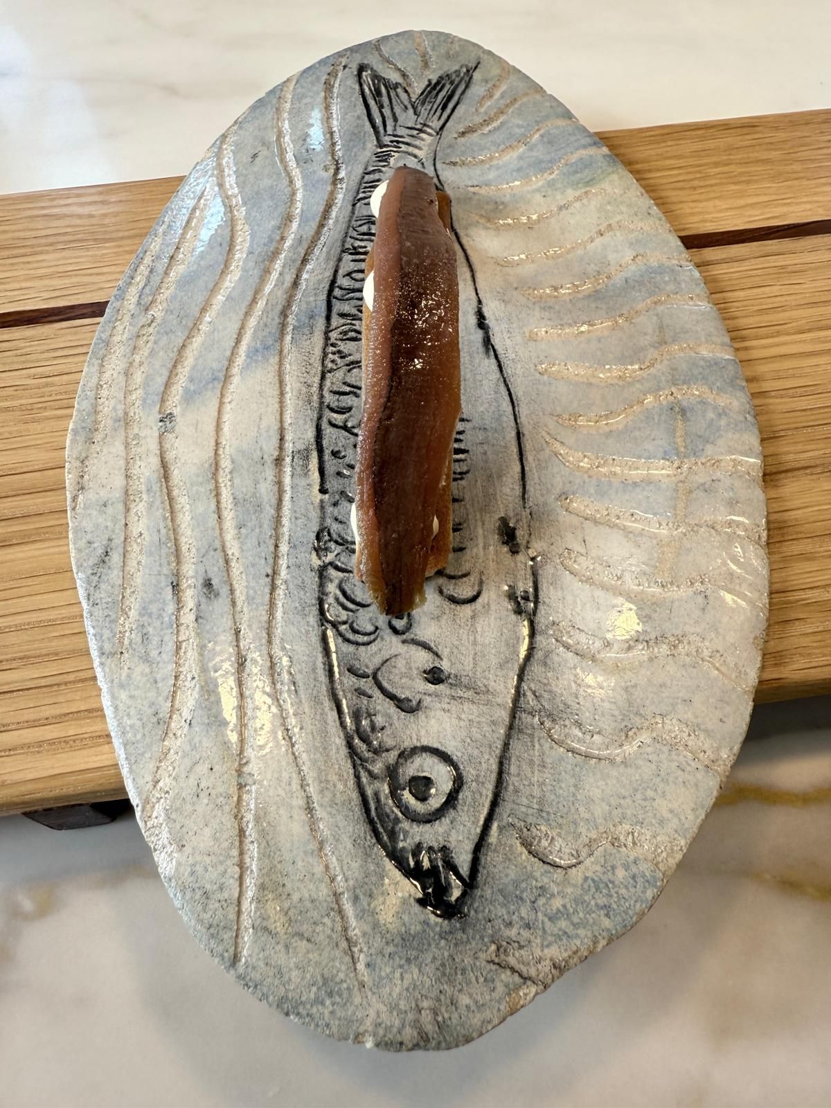 Anchovie with coffee butter