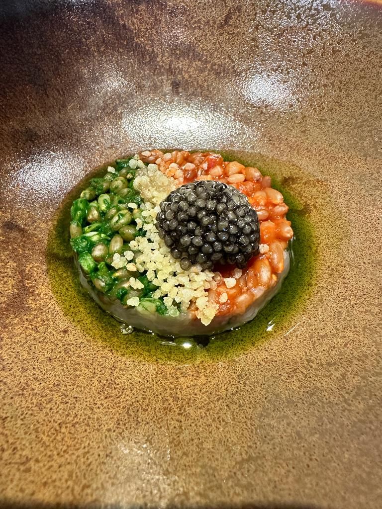 Langoustines with caviar