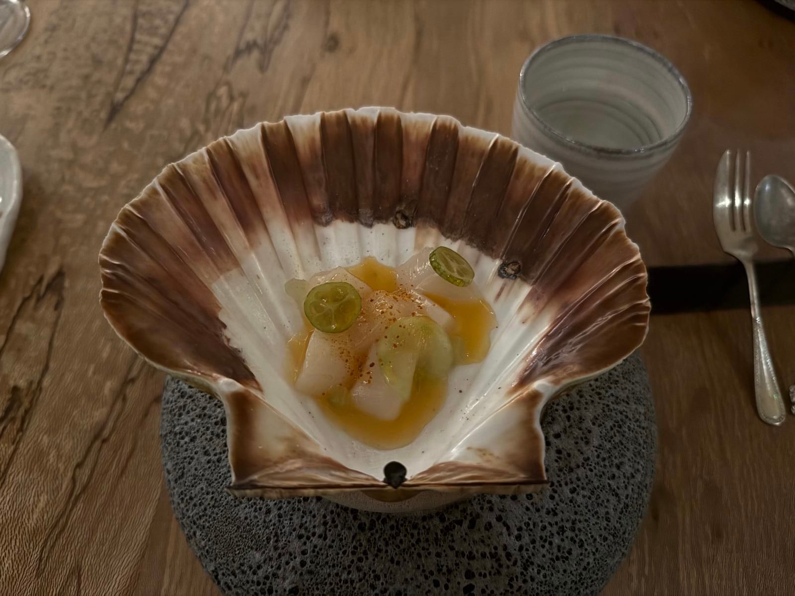 Scallop, Melon & Cucumber