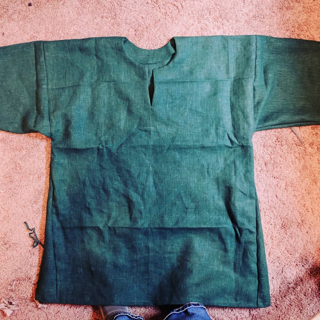 Finished 4 viking styled tunics this weekend! Wow not bad for a guy that doesn’t sew. I might end up a tailor one day. In the mean time I leveled up my sewing skills a little, pretty proud of those necklines! One step closer to having our ranger kits done for the fellnfair event this month! larp