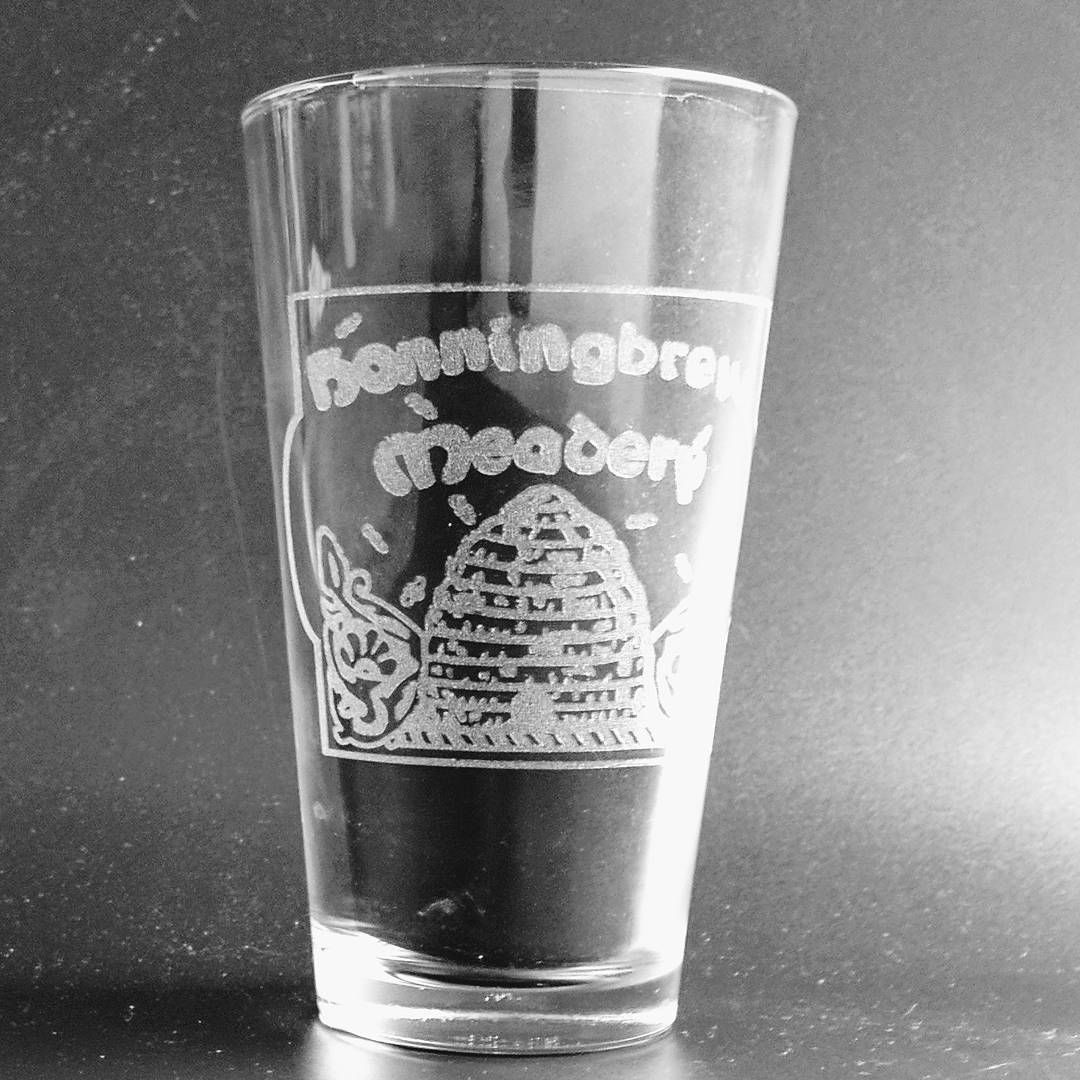 Honningbrew Meadery glass! Drew up this guy while waiting on paint to dry and ran a couple glasses. My glass photo skills are a bit off today but the glass is pretty spiffy! skyrim mead videogames. **_Skyrim_Glass