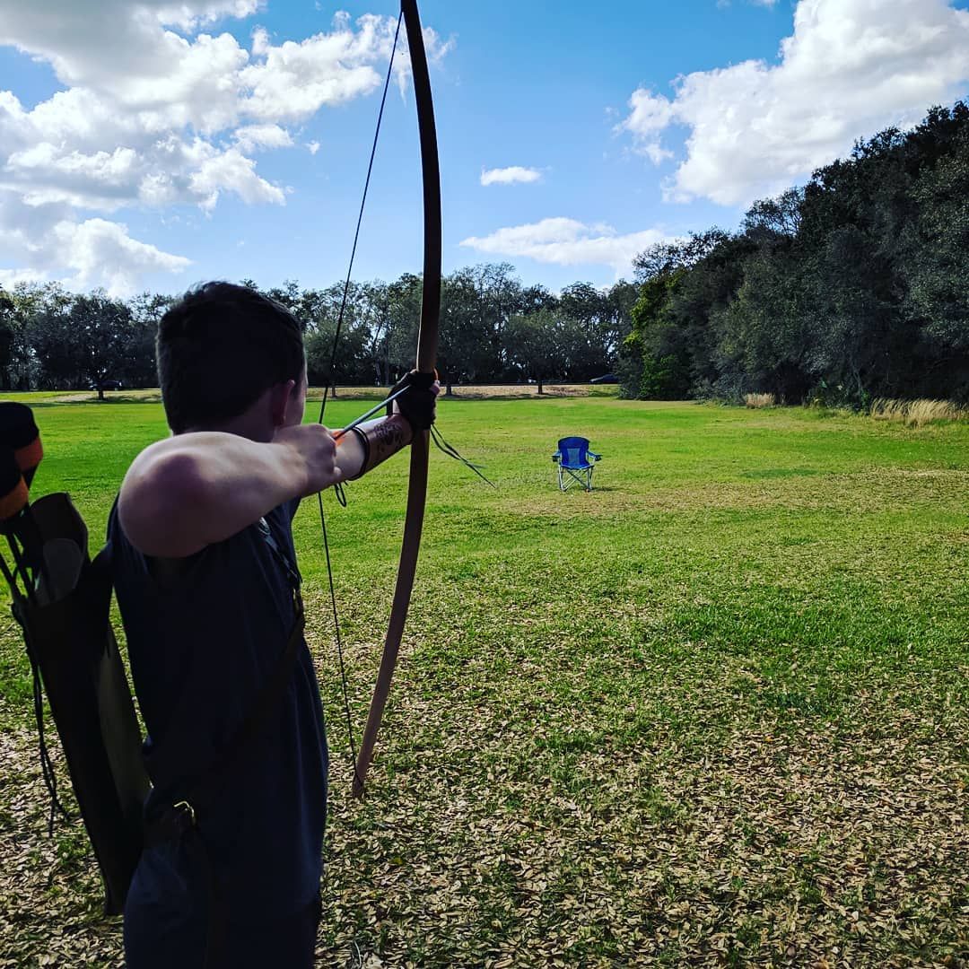 Training up my young Ranger, he’s a natural with the bow but is also thinking a Spear or long axe would be interesting in the shield wall! He can’t wait wait to be old enough to join us at @weekendwarriorexperience@instagram.com ranger rangertraining larp