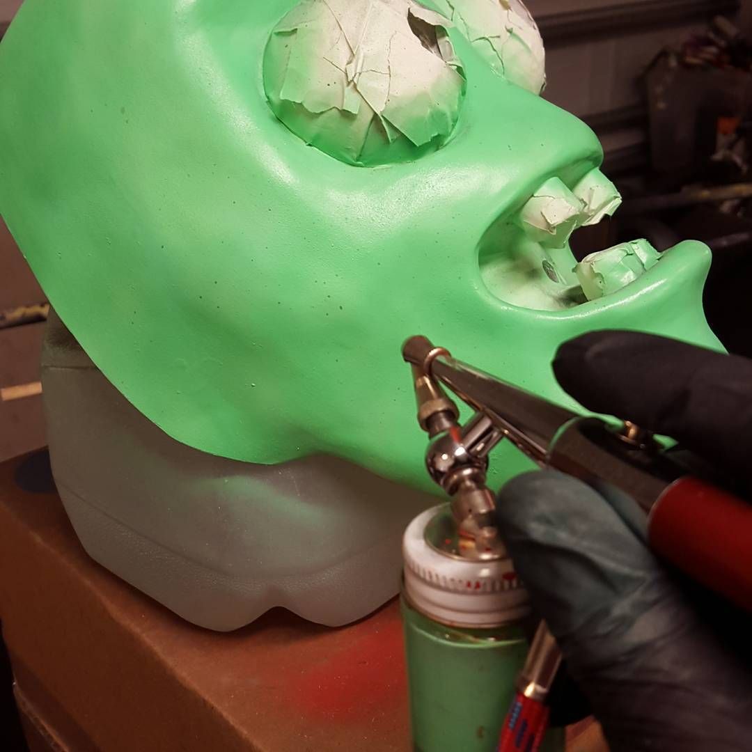 Painting a new pvz zombie mask while listening to the Skyrim sound track… Too fun!