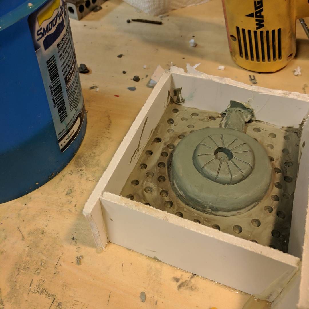 Finally back from being sick all week and feeling good again! I’m starting off the day with a quick box mold to replace a blowout mold and then it’s on to more exciting stuff! proplife sculpture moldmaking smoothon