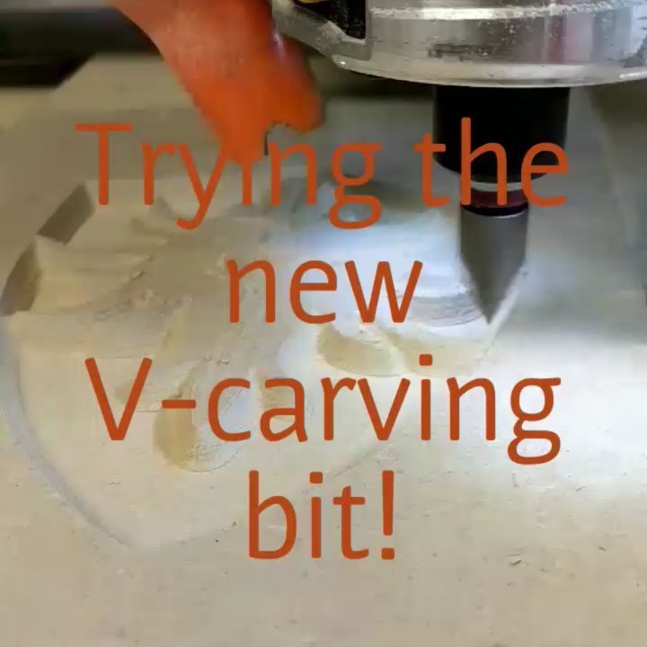 Trying out some new stuff on the Xcarve today. Didn’t quite work out but that’s practice for ya! Next try will surely work! wip xcarve cnc
